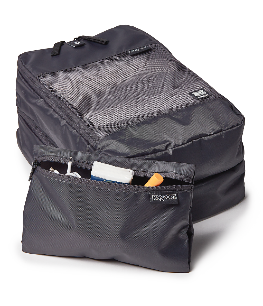 26" Checked Luggage Packing Cubes Smokey Grit Set