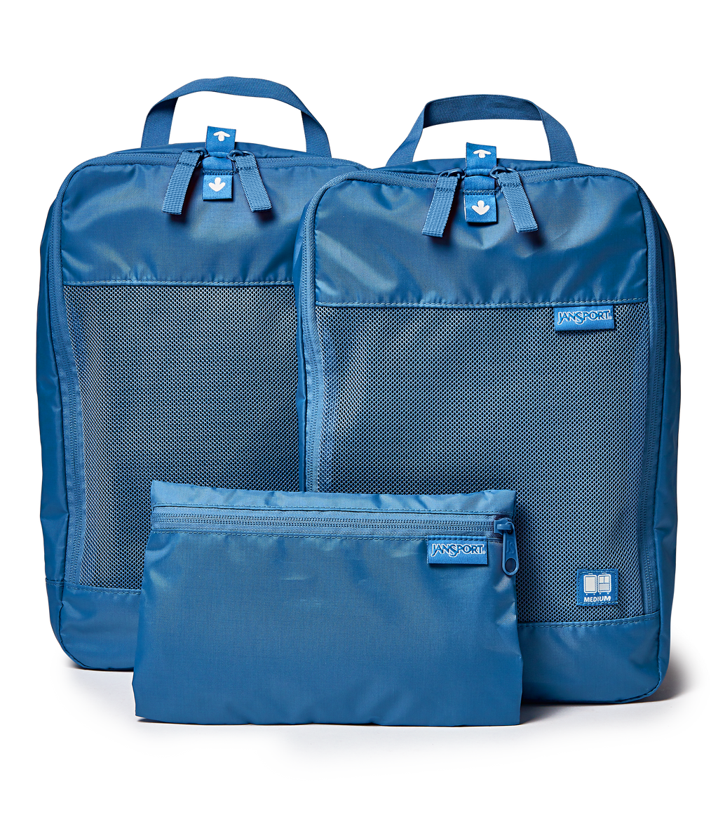 26" Checked Luggage Packing Cubes Elemental Blue Set