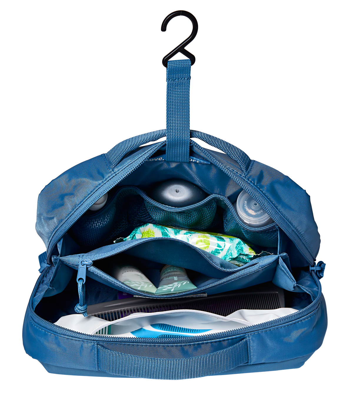 22" Carry On Luggage Toiletry Bag Elemental Blue Set