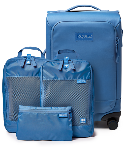22" Carry On Luggage Packing Cubes Elemental Blue Set