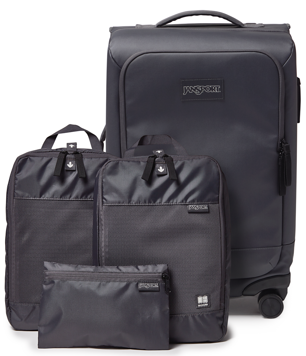 22" Carry On Luggage Packing Cubes Smokey Grit Set