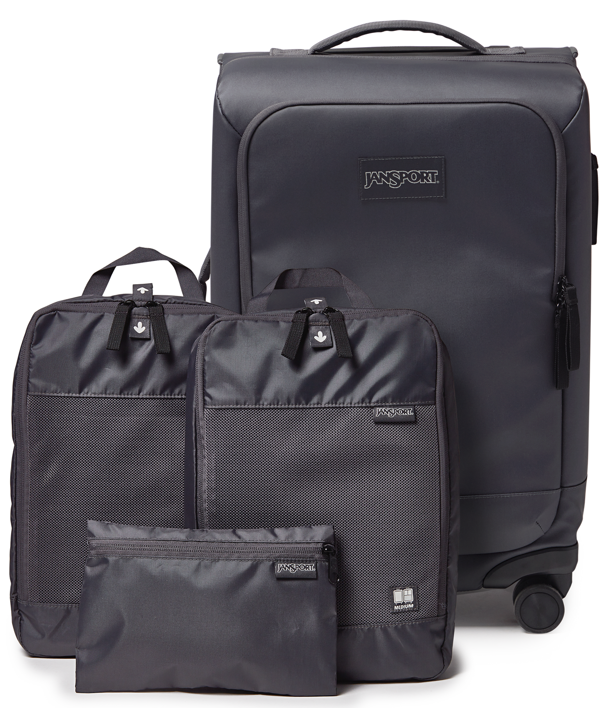 22" Carry On Luggage Packing Cubes Smokey Grit Set