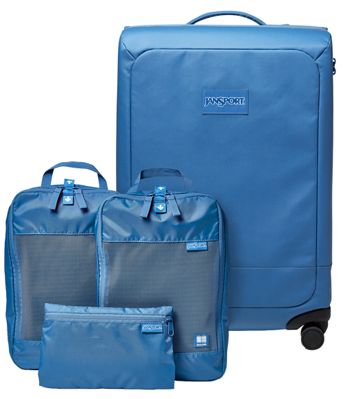 26" Checked Luggage Packing Cubes Elemental Blue Set